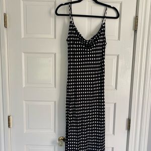 satin effect polka dot zara dress